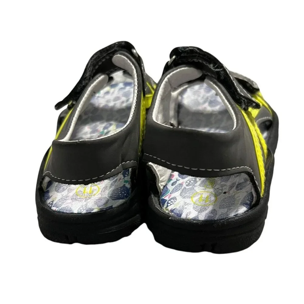 Cat & Jack Sz 11 Gray & Yellow Sandals